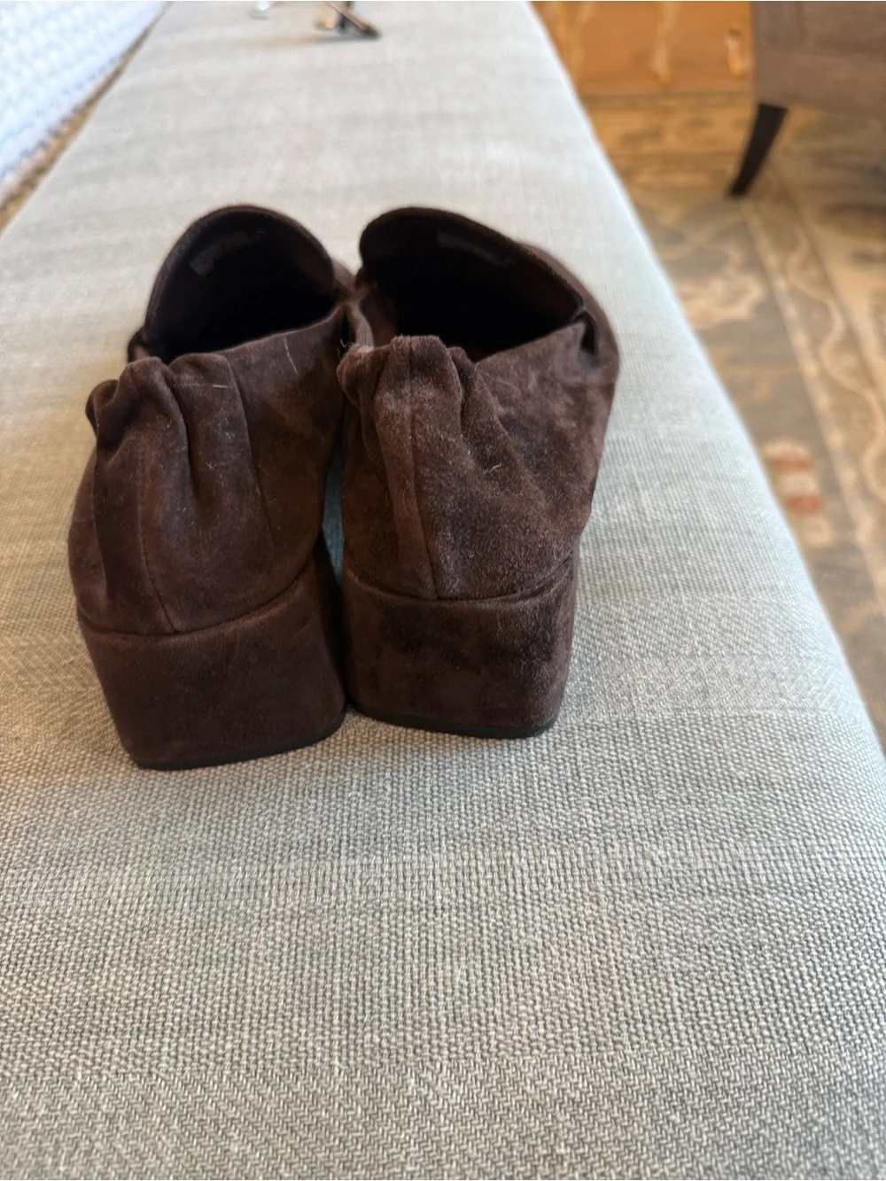 Steve Madden chocolate Suede Emory penny loafers